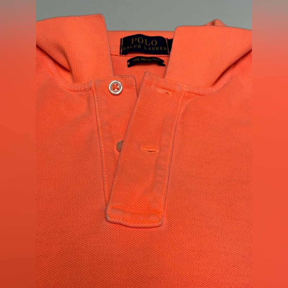 Polo Ralph Lauren The Mesh Mini neon orange sz small READ